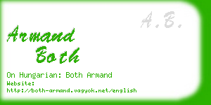 armand both business card